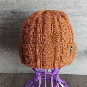 Goorin Bros Cable Knit Beanie in Rust